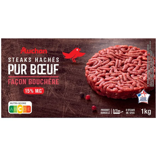 Steaks hachés façon bouchère 15% MG
