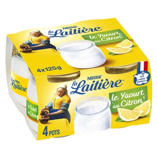 Yaourt au lait entier citron arôme naturel