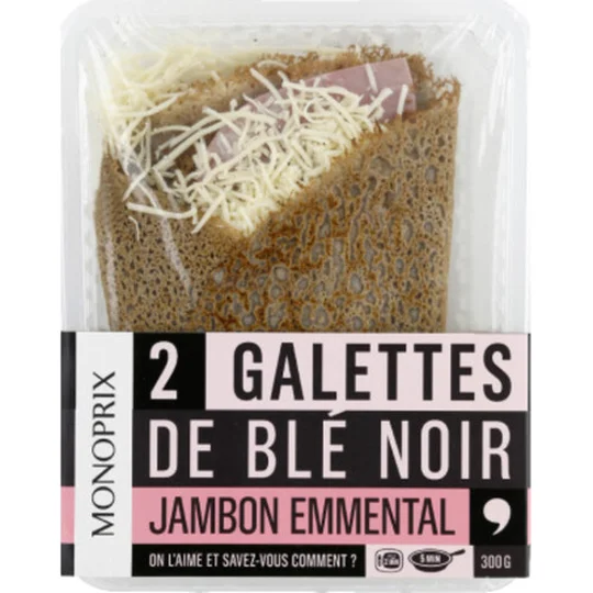 Galettes de blé noir jambon emmental