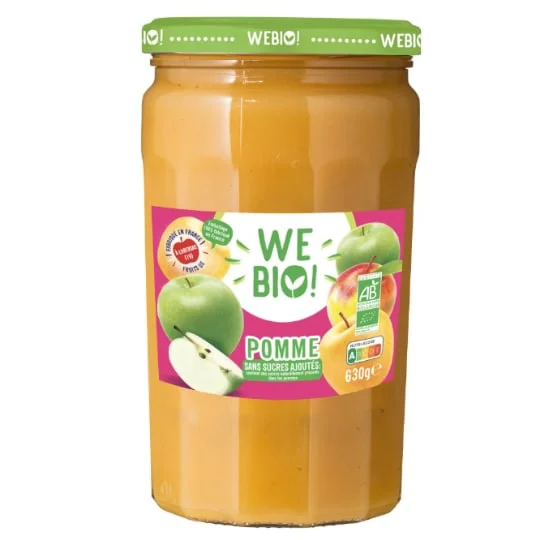 Compote pomme bio sans sucres ajoutés