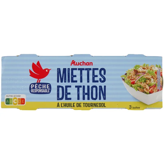 Miettes de thon à l'huile de tournesol