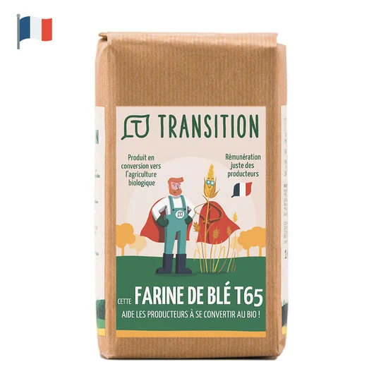 Farine de blé T65, conversion biologique