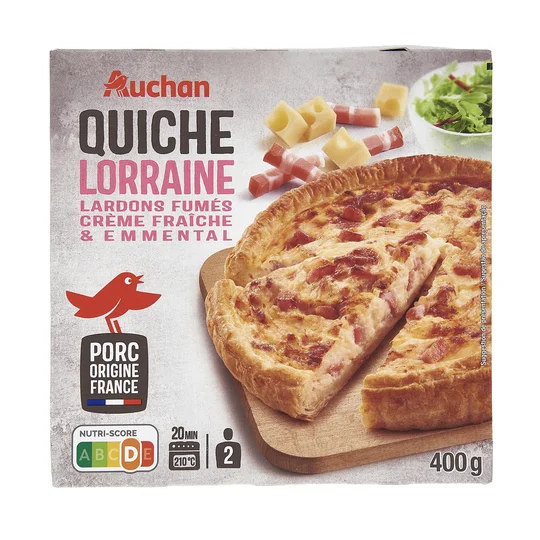 Quiche Lorraine aux lardons fumés et emmental
