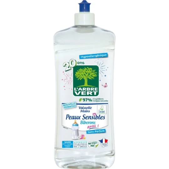 Liquide Vaisselle Mains Peaux Sensibles Hypoallergénique