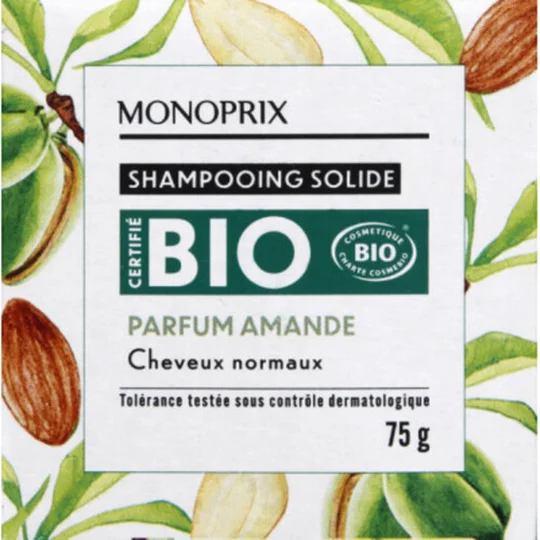 Shampoing solide parfum amande bio