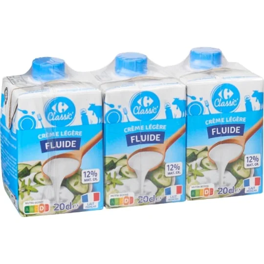 Crème légère fluide 12% MG