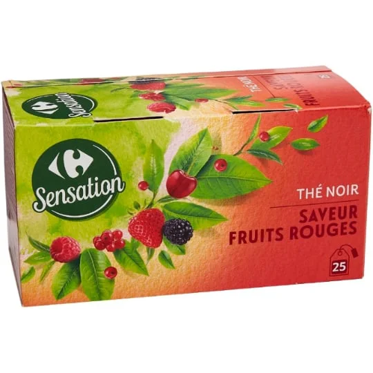 Thé noir fruits rouges
