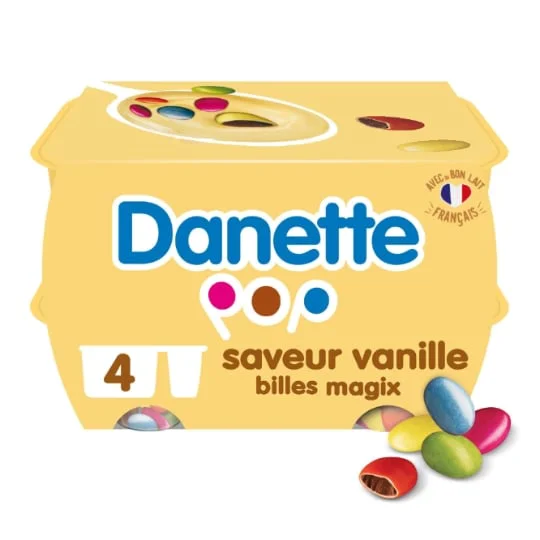 Crème dessert vanille avec billes chocolat