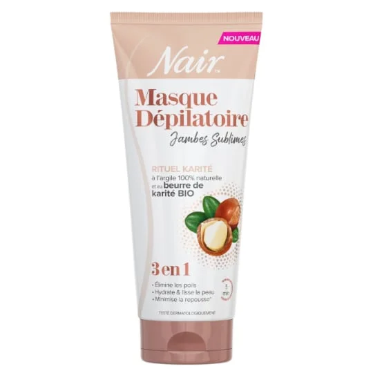 Masque Dépilatoire 3En1 À L'Argile Naturelle Et Au Beurre De Karité