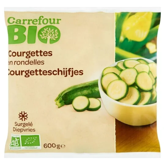Courgettes bio en rondelles