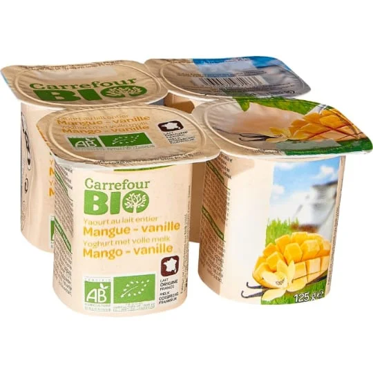 Yaourt mangue vanille Bio