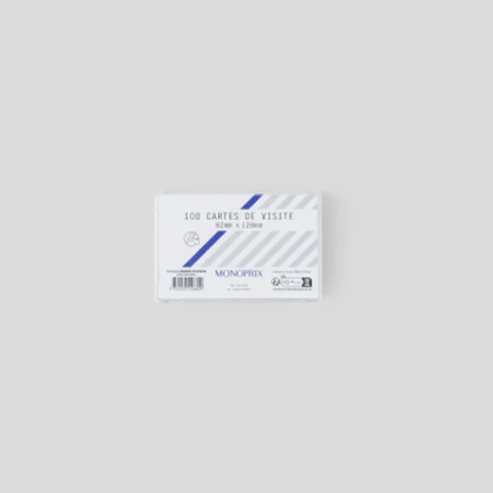 100 cartes bristol 8,2x12,8cm