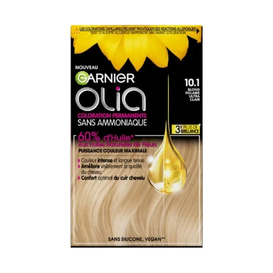 Coloration Cheveux Permanente Sans Amoniaque 10.1 Blond Polaire Ultra Clair