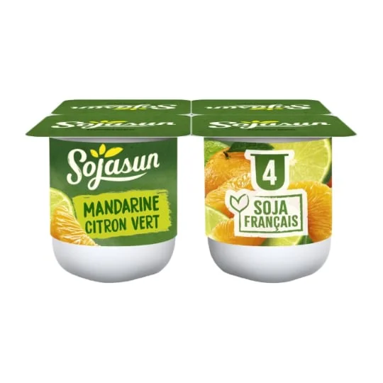 Dessert végétal soja mandarine citron vert