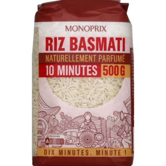 Riz basmati naturellement parfumé 10 minutes