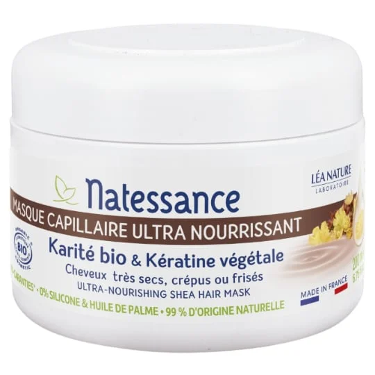 Masque Cheveux ultra nourrissant karité Bio et kératine végétale