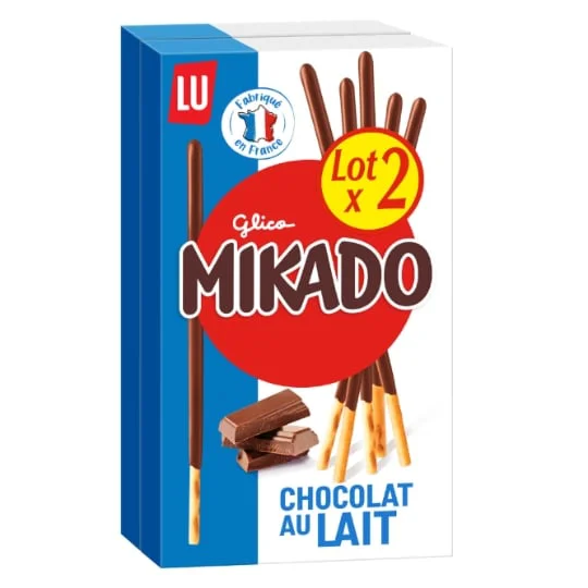 Biscuits nappés au chocolat au lait Mikado