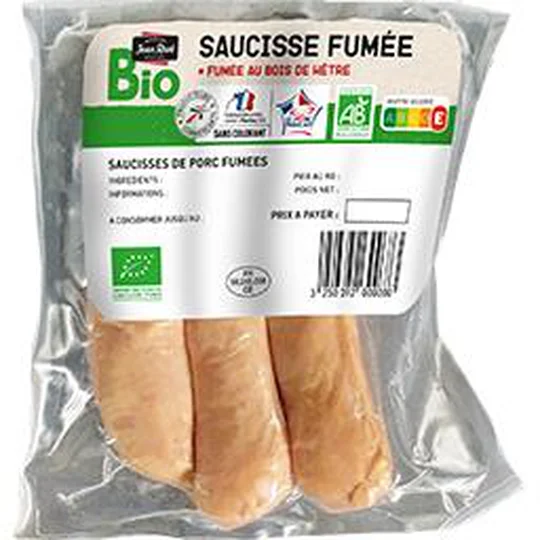 Saucisses de porc fumée BIO