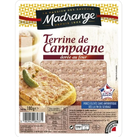 Terrine de campagne dorée au four