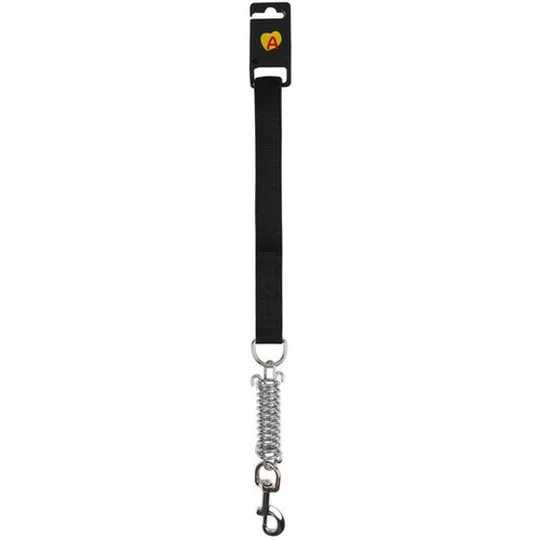 Laisse Amortisseur Confort de 25mm et 50cm pour Chien Noir