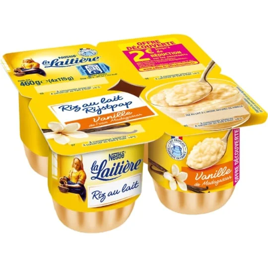 Desserts riz au lait vanille