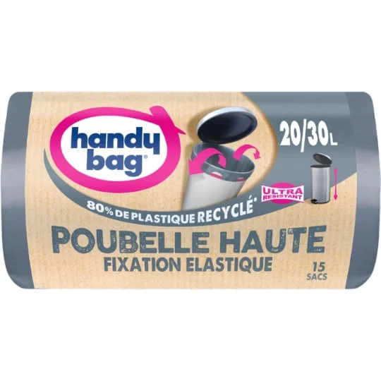 Sac poubelle Poubelle haute, fixation elastique 20/30L