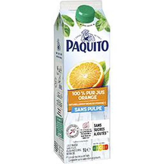100% pur jus orange sans pulpe
