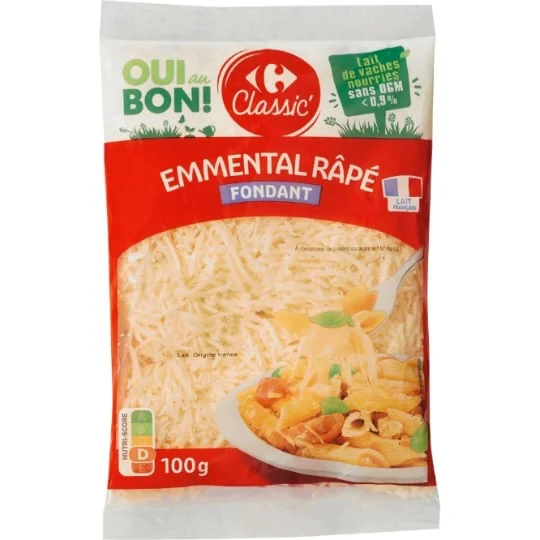Fromage Râpé Emmental Sans OGM