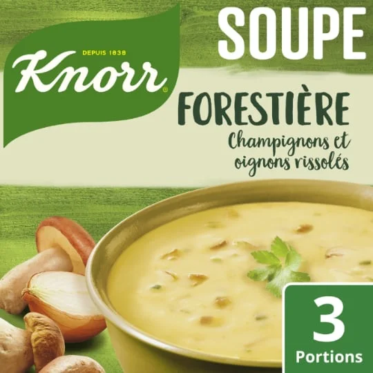Soupe déshydratée forestière