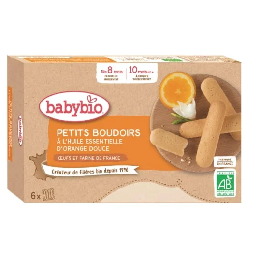Biscuits bébé dès 8 mois boudoirs à l'orange