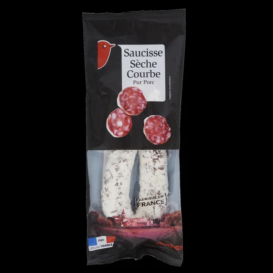 Saucisse sèche courbe pur porc