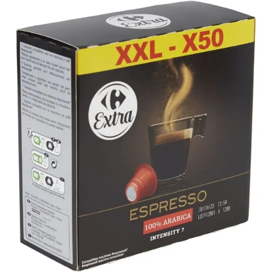 Café capsules Compatibles Nespresso Espresso 100% arabica