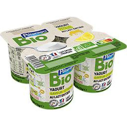 Yaourt saveur citrons au lait entier BIO