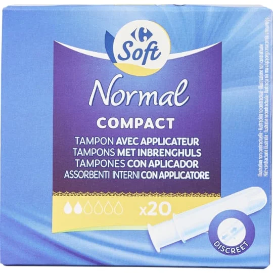 Tampons Normal Compact avec applicateur