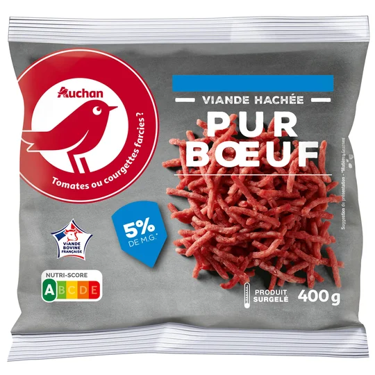 Viande hachée 100% pur boeuf 5% MG