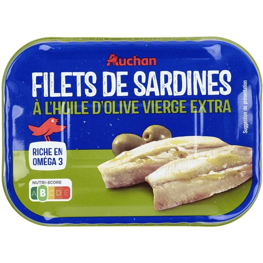 Filets de sardines à l'huile d'olive vierge extra