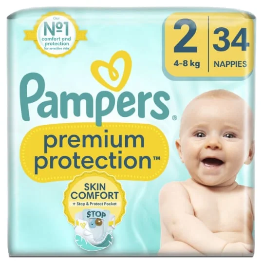 Couches Bébé Premium Protection 4 - 8 kg Taille 2