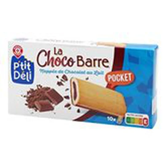 Biscuits choco barre Chocolat lait