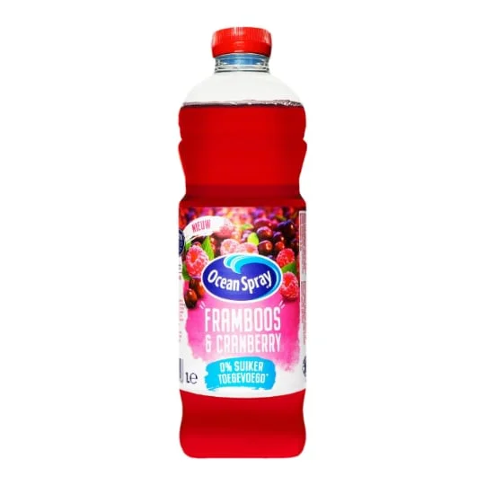 Boisson Cranberry framboise sans sucre ajouté