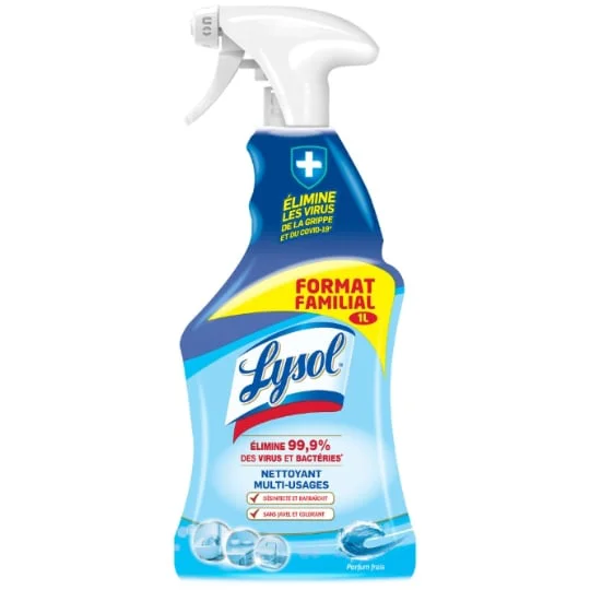 Spray nettoyant désinfectant multi-usages sans javel