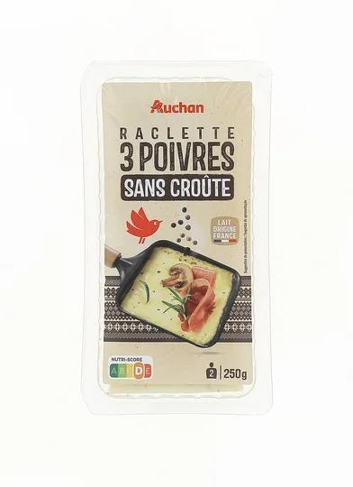 Raclette 3 poivres sans croûte