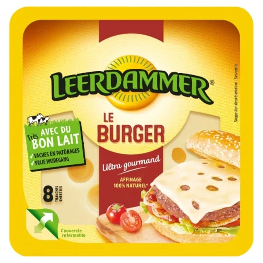 Fromage en tranche pour hamburger