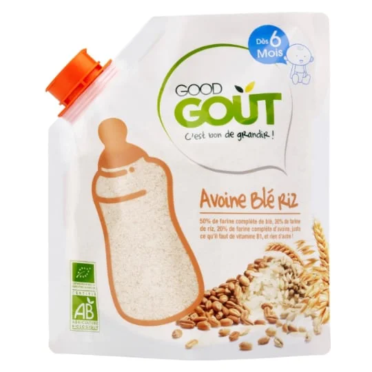 Céréales bébé dès 6 mois avoine blé riz Bio