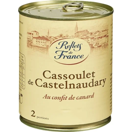 Plat cuisiné cassoulet de Castelnaudary