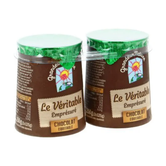 Yaourt Emprésuré Au Chocolat Bio