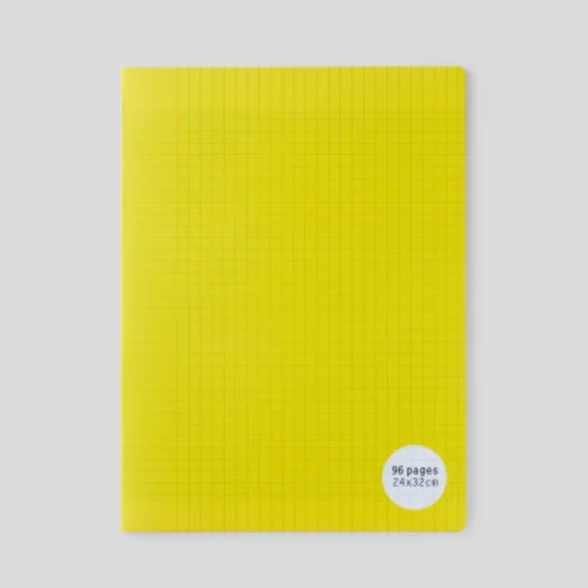 Monoprix Maison Cahier Bleu 96 Pages Petits Carreaux Couverture Polypropylène 24X32Cm