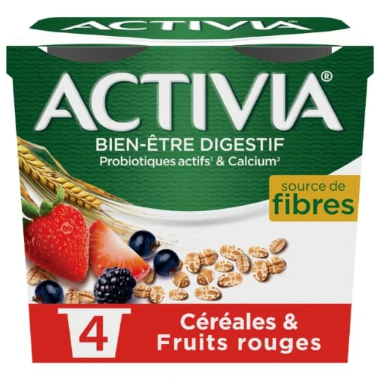 Yaourt aux fruits rouges et céréales bifidus