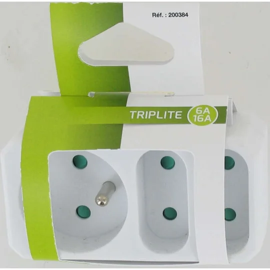 Triplite 1x16A + 2x6A blanc