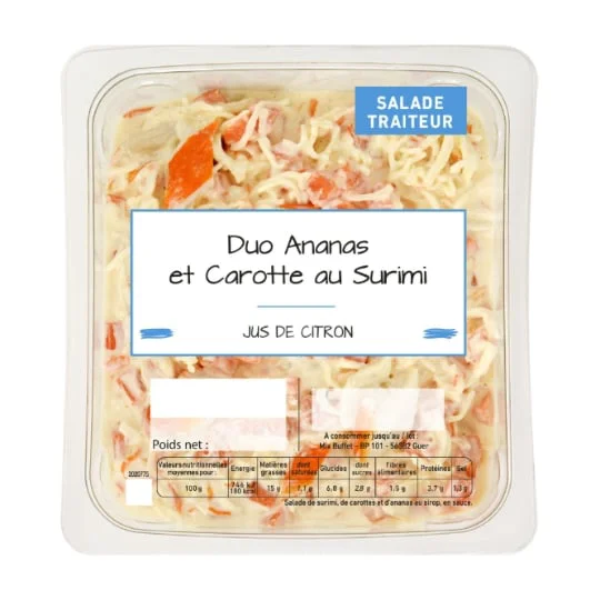 Salade de surimi ananas et carotte