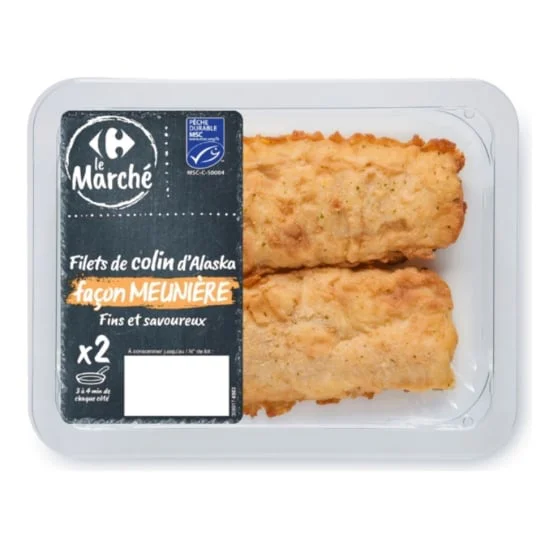 Filets de colin d'Alaska façon meunière